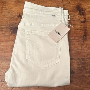 MOTHER Cream Denim Jeans NWT size 30